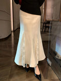 Xixi 2025 Autumn And Winter New Temperament Hair, Thick Lace Fishtail Skirt Half-Body Ass Skirt Women