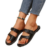 Summer New Large-Size Women's Shoe Covers Fashion Flat-Bottomed Slippers Women's Cold
