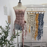 Shooting Lotus Side Hanging Neck Leopard Sling Female Summer Hot Waist With Small Vest Short Top