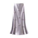Style Three-Dimensional Flower Long Skirt Summer New Set Of Thin Skirt Long Dress