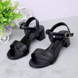 New High-Heeled Sandals Women's Coarse Heel Heel Women's Style Sandals Large Fashion Women's