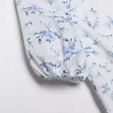 Summer New Women's French V-Collar Embroidered Print Dress