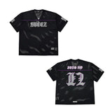 Web English AEEEZ Jersey Digital V-Neck T-Shirt Fashion Street Men And Women Leisure Sports Short