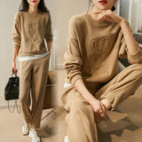 Suit 2025 New Women's Fake Two Splicing Tat + Tight Waist Trousers Two Sets Of Women's