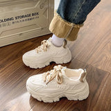 Dad Shoes Women 2025 Summer Fashion Round Head Thick Bottom Low Help Wheat Spike Sneakers Korean Version Of Casual
