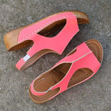 Female Summer Slope And Thick-Soled Sandals Large-Size Casual Fashion Simple Buckle
