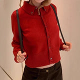 Autumn And Winter New Temperament Gentle And Thin Comfortable Niche Soft Knitted Knitted Three-Color Polo