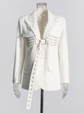 White Temperament Blazer Women's Autumn And Winter 2025 New Small Casual Loose Korean