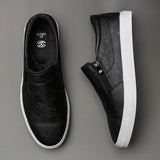 9109 Men's Casual PU Leather Shoes Youth Fashion Trend Shallow Mouth Korean Set Foot Pedal