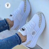 Zingj Women's Casual Wedge Heel Sneakers 2024 New Plus Size Strap With A Single Size