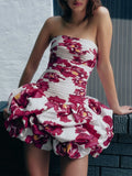 Holiday Style Pbbly Short Skirt 2025 Autumn And Winter New Out-Shoulder Folds Sexy Breast-Wearing Dress Woman