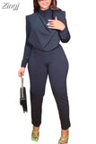 Piece Women Sets 2023 New Arrival Autumn Winter Matching Sets Solid Color Two Pieces Sets Top And Pants Suits Outfits