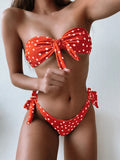 Zingj 2023 Ladies Swwear Dot Print Sexy Bikini Part