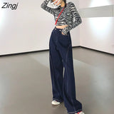 Women 5XL Harajuku Stylish Boyfriend Ins Design Teens Streetwear Fall Spring Chic Ladies Denim Trouser Hot Sale