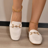 2025 Metal Buckle Bales Slippers Women Korean Wind Lazy One Foot Pedal Fashion Simple Women's Cool