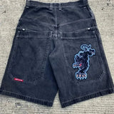 Baggy Denim Shorts Harajuku Y2K Jeans Hip-Hop Vintage Summer Brother 211-1-Outfit