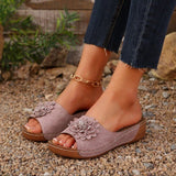 Flower Flip-Flops Women's New Slopes And Exposed Toes Wear A Font Beach Cool Drag