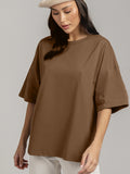 Spring Summer New Solid Color T-Shirt Women Hot Pure Cotton Short-Sleeved Top