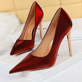 Shoes New Silk Women Pumps Stiletto Super High Heels 10.5 Cm Sexy Women Heels Plus Size Pumps Ladies Shoes Party