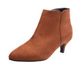 Women's Shoes 2025 Autumn Velvet Fine-Heeled Short Boots Women Wish New Large-Size Shoes Martin