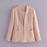 New Multi-Color Solid-Color Slimming Simple Leisure Suit Jacket