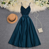 Zingj Gentle Wind Dress Goddess Seaside Resort Dress Ins Careful Machine Back Strap Waist
