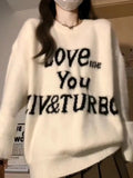 Printed Fuzzy Sweater- Outfit