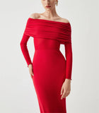 Women's New Shoulder Repair Dress Net Sleeve High-End Dress