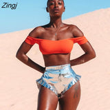 Women’s Solid Color Shiny Metallic Shorts Summer High Waist PU Leather Ruffle Trim Short Pants
