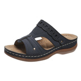 Women's Shoes And Slippers Wear 2025 Summer New Wish Fashion Round Head Comfortable Cool Stepping Line Casual