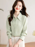 New Spring Day Overture White Long-Sleeved Set Of Sleeves Of The Maid's Spring Temperament OL