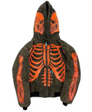 Zingj Women Skeleton Print Hoodies Long Sleeve O Neck Loose Pullovers Female Tops Retro Zip Hoodie Sweatshirt harajuk 211-0-Outfit