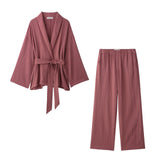 For Women's INS Burst With Belt And Suit Jacket + Pajama Style