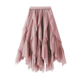 Yarn Skirt Half-Dress Woman 2025 High-Waisted Small Net Yarn Skirt Skirt Dress