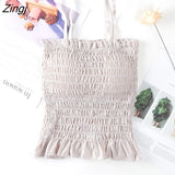 Women All-match Ruffles Female Summer Candy Color Ulzzang Sweet Preppy Style New Hot Sale Basic Mujer De Moda Soft