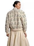 2024 Autumn / Winter New Women's Fashion Temperament Small Daisy Print Jacket Cotton Jacket-Outfit