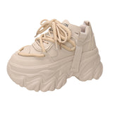 Autumn 2025, The New 8Cm Heighten Women's Shoes With Thick Platform And High Heel Dad Shoes Show Versatile Feet Small Sports