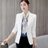 Zingj Spring And Autumn New Professional Joker Suit Long Sleeve Korean Version Temperament Slim Show Thin Suit Jacket Female Short