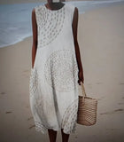 And Summer 2025 New Sleeveless Casual Print Temperament Dress Dress Body Small Fresh Casual