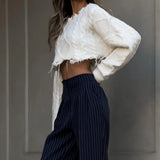 And Winter Lazy Tattered Loose Short Sweater Women's Hair Side To Make Old Brocing Woven Loose Velvet Long-Sleeved