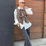 Women's Clothing INS Explosive Leopard Ripple Vest - Long-Term Stocking Assured