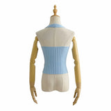 Zingj New Multicolor V-Collar Neck Suspender Summer Solid Color Bare Back Short Style Exposed Navel Wiped Chest