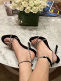 Fairy Pink Sandals 2025 New Water Drill Sexy High Heel Sandals 9Cm Fine