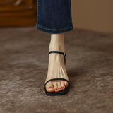 Simple Wind Side With Exposed Toe Sandals Women's Summer 2025 New Fine And Anti-Slip High Heels