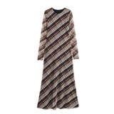 Women's Clothing Explosion Temperament Fashion Long Lattice Mesh