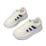 Wind Thick-Soled Shoes Women's Autumn 2025 Design Feeling Casual Women's Shoes Round Head Niche With Small White