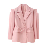 New Fashion Temperament Pad Long Sleeves Waistband Strap Shoulder