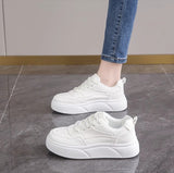 Version Of Small White Shoes Women In The Autumn Of 2025 New Fashion Thick-Soled Women's Casual Shoes In The Trend Of Retro Lace Board