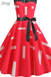 Lace Patchwork Summer Dress Women Elegant Vintage Party Dress Casual Office Ladies Work