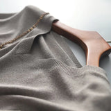 Women's Summer Knitted Shirt Petal Sleeve V-neck Solid Tops Loose Short Sleeve Ice Silk Sweater Women Fashion Shirt